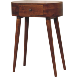 Artisan Furniture Mini Albion Chestnut Single Drawer Mango Wood Console Table - thumbnail 3