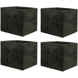Homebase Patterned Black Cube Storage Insert 4 Pack