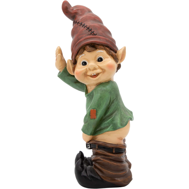Gardenkraft Naughty Garden Gnome Decoration 34cm - image 1