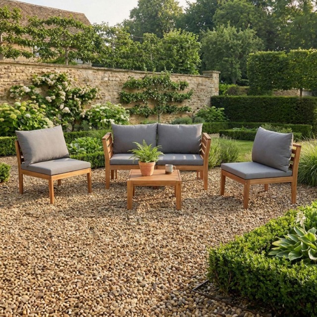 Malay Harper Wooden 4 Seater Multifunctional Garden Lounge Set - image 1