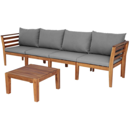 Malay Harper Wooden 4 Seater Multifunctional Garden Lounge Set - thumbnail 4