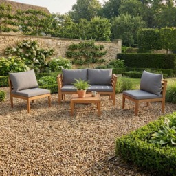 Malay Harper Wooden 4 Seater Multifunctional Garden Lounge Set - thumbnail 1