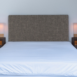 Bedmaster Valencia Super King Size Slate Linen Plain Headboard - thumbnail 1