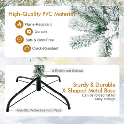 StarBright Snow Flocked Artificial Christmas Tree 6ft - thumbnail 4