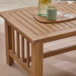 Furniturebox Malaga 4 Seater Acacia Wood Outdoor Sofa Set - thumbnail 2