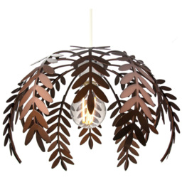 Happy Homewares Bronze Fern Leaf Ceiling Pendant Shade