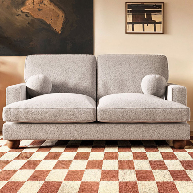 SOLACE+CO Addison Beige 2 Seater Boucle Sofa - image 1