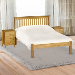 Julian Bowen Barcelona Small Double Pine Low Foot End Bed Frame