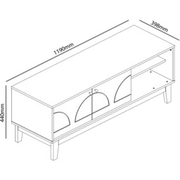 Florence TV Unit - Ivory - thumbnail 3