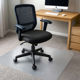 Floortex TrYlok PVC Rectangular Chair Mat Low Pile Carpets up to 6mm 150 x 116cm - thumbnail 2