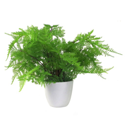 Leaf Artificial Lady Athyrium Filix Femina Potter Fern Plant 30cm - thumbnail 1