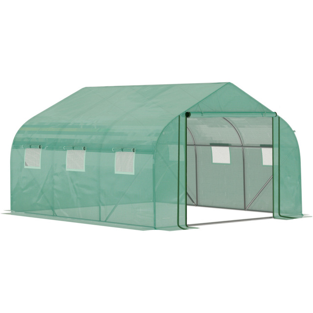 Outsunny Green Walk In Polytunnel Greenhouse 11.5 x 10ft - image 1