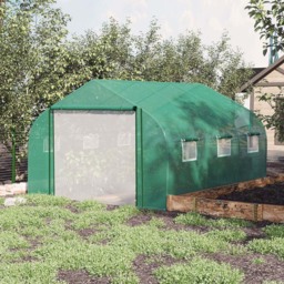 Outsunny Green Walk In Polytunnel Greenhouse 11.5 x 10ft - thumbnail 2