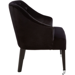 Premier Housewares Darwin Black Velvet Chair - thumbnail 3