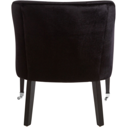 Premier Housewares Darwin Black Velvet Chair - thumbnail 4