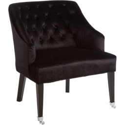 Premier Housewares Darwin Black Velvet Chair - thumbnail 2