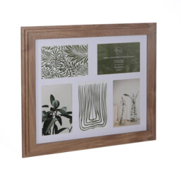 Oakham Wood Effect 5 Aperture Frame - Brown - thumbnail 2