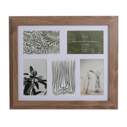 Oakham Wood Effect 5 Aperture Frame - Brown - thumbnail 1