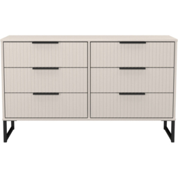 Crowndale Fluted 6 Drawer Kashmir Matt Wide Chest of Drawers Ready Assembled - thumbnail 2