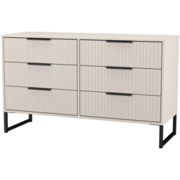 Crowndale Fluted 6 Drawer Kashmir Matt Wide Chest of Drawers Ready Assembled - thumbnail 4
