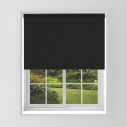 Caecus Black Dimout Straight Edge Roller Blind 60 x 210cm