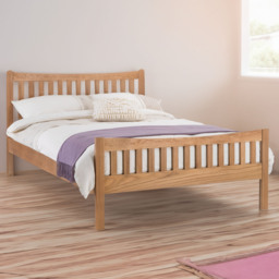Julian Bowen Bergamo King Size White Oak Bed