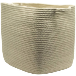Homebase Cotton Rope White Cube Storage Insert 2 Pack - thumbnail 4