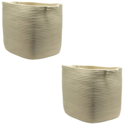 Homebase Cotton Rope White Cube Storage Insert 2 Pack