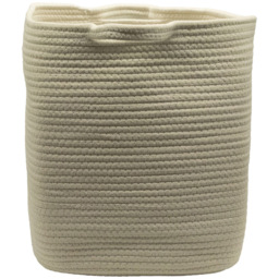 Homebase Cotton Rope White Cube Storage Insert 2 Pack - thumbnail 3