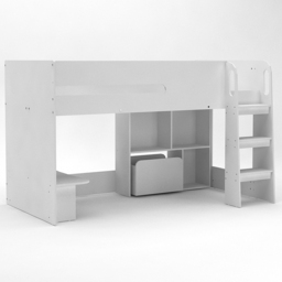 Kudl White Mid Sleeper with Toybox Cube - thumbnail 4