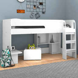 Kudl White Mid Sleeper with Toybox Cube - thumbnail 1