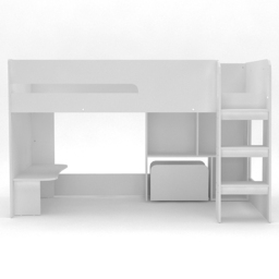 Kudl White Mid Sleeper with Toybox Cube - thumbnail 3