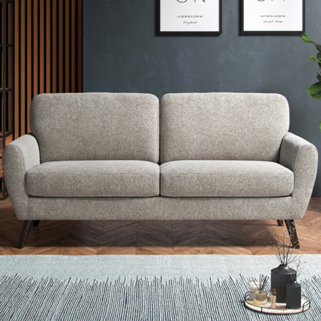 Lara Beige Boucle Linen 3 Seater Sofa - image 1