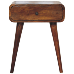 Artisan Furniture Avora Chestnut Brown Single Drawer Solid Wood Nightstand - thumbnail 2