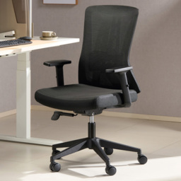TTAP Oxford Mesh Black Swivel Office Chair