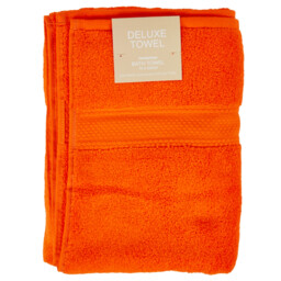 Deluxe Tangerine Cotton Bath Towel - thumbnail 1
