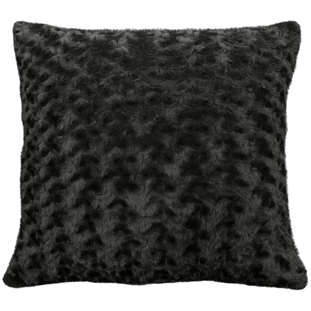 Velosso Posy Charcoal Chenille Filled Cushion 43 x 43cm 2 Pack - image 1