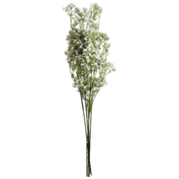 Leaf Single Stem White Gypsophila Artificial Flower 85cm 6 Pack - thumbnail 1