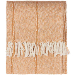 Yard Hedon Linear Stripe Cream Woven Throw 130 x 180cm - thumbnail 1