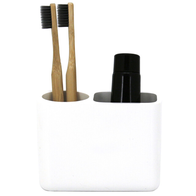 Bathstore Blanco White Contemporary Toothbrush Holder