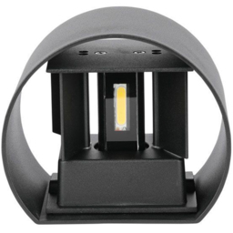 V-TAC Black Round Up and Down Cool White LED Wall Light 5W