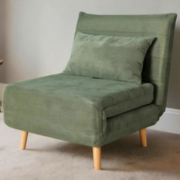 Home Source Lorena Single Green Sofa Bed - thumbnail 1