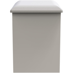 Crowndale Cube Matt White Dressing Table Stool - thumbnail 4