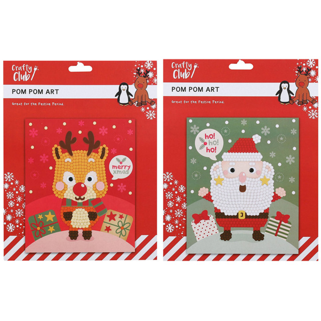 Crafty Club Christmas Pom Pom Art Set - image 1