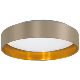EGLO Maserlo 2 LED Cappuccino Fabric Ceiling Light