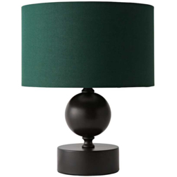ValueLights Anthony Candlestick Green Drum Shade Table Lamp with Bulb - thumbnail 1