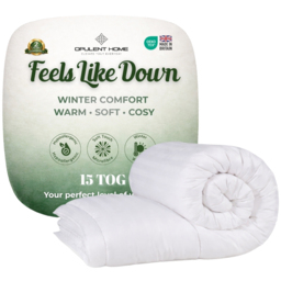 Opulent Home White Single Extra Warm Winter Hollowfibre Duvet 15 Tog