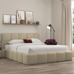 DS Living Ovella Latte King Size Cubed Ottoman Bed - thumbnail 1