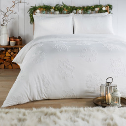 Duvet Day Snow Crystal Soft Touch King Size Tufted Duvet Set