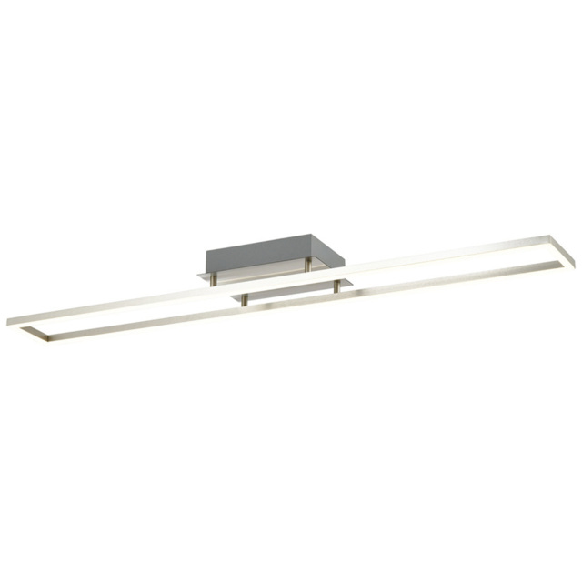Happy Homewares Brushed Nickel LED Strip Ceiling Light Fitting - image 1